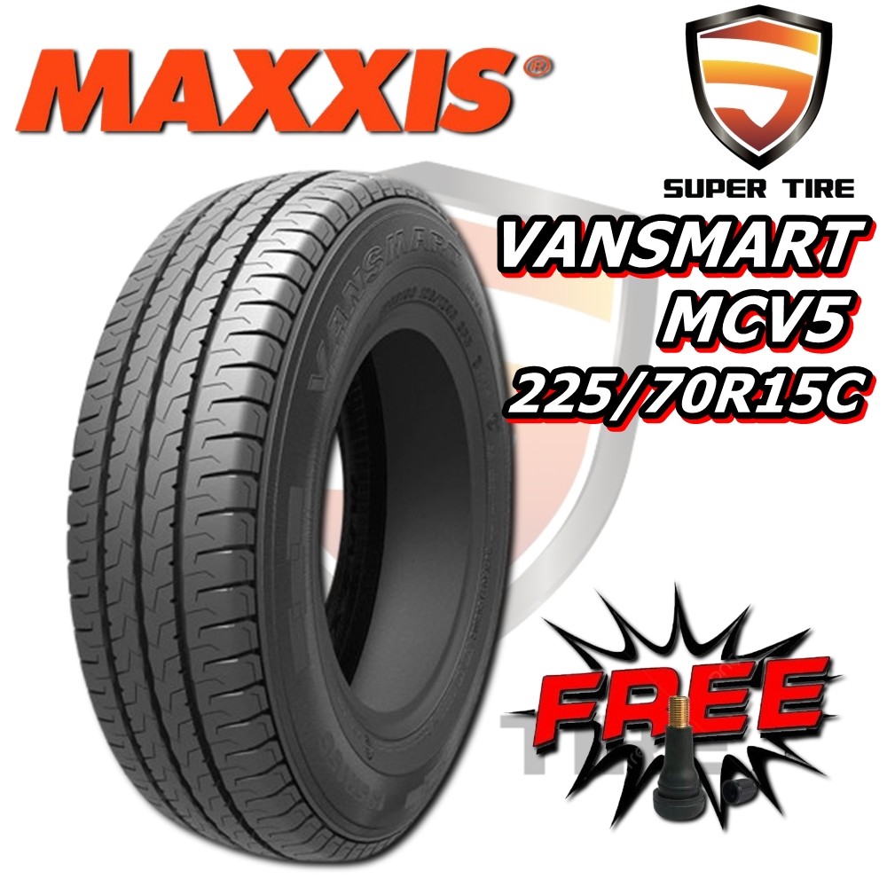 ยางรถยนต์ ขนาด 225/70R15C รุ่น MCV5 ยี่ห้อ MAXXIS แถมฟรีจุ๊บลมยาง