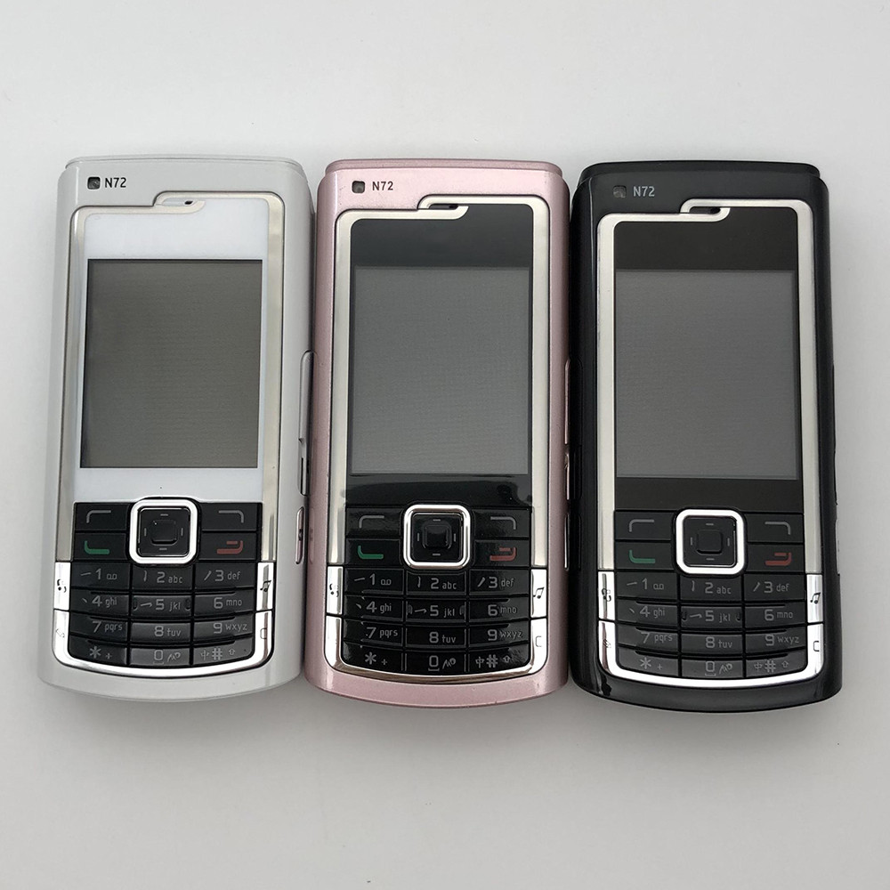 โทรศัพท์มือถือ N72 GSM 2G ดั้งเดิมปลดล็อคโทรศัพท์มือถือ