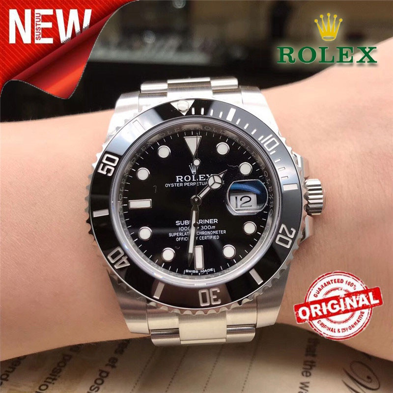 นาฬิกา นาฬิกา Rolex อัตโนมัติสําหรับผู้ชาย Submariner นาฬิกา Rolex นาฬิกาผู้หญิง Pawnable กันน้ํา