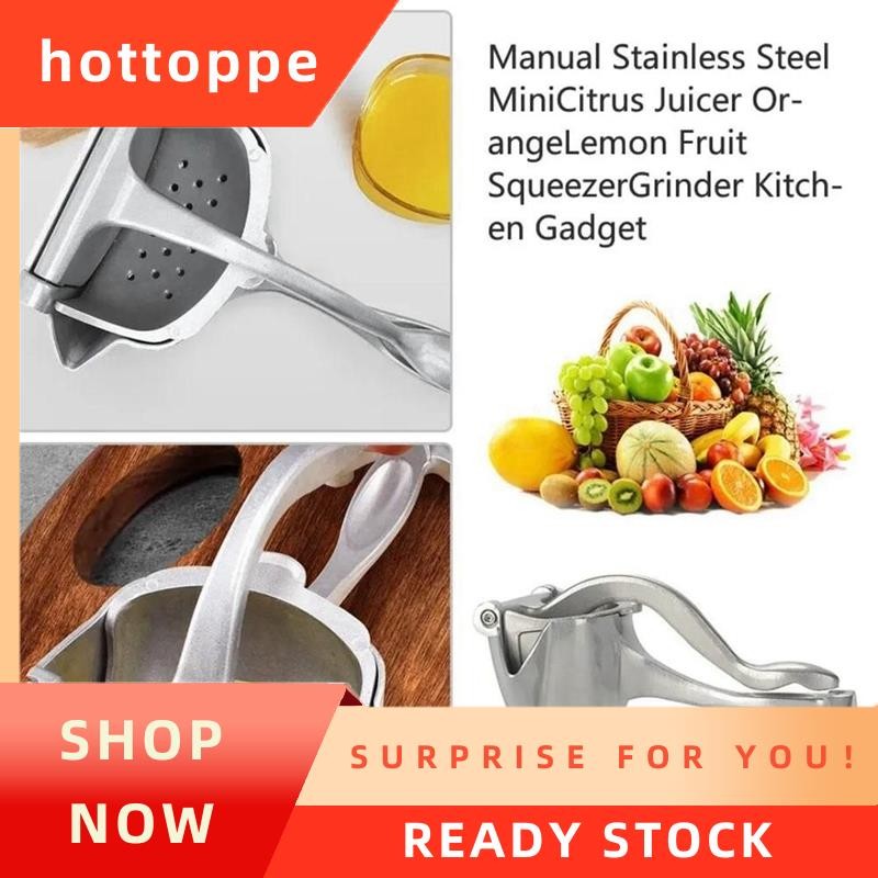 hottoppeStainless Steel Manual Fruit Juicer Manual Juicer Machine Orange Simple Extractor Tool