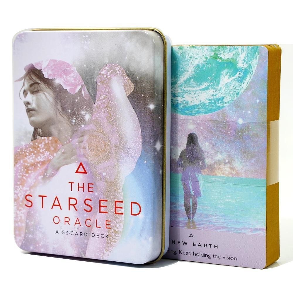 พร้อมสต็อกขนาดกลาง Starseed Oracle การ์ดเกมกระดานการ์ดเกมภาษาอังกฤษการ์ดทํานาย The Starseed Oracle P