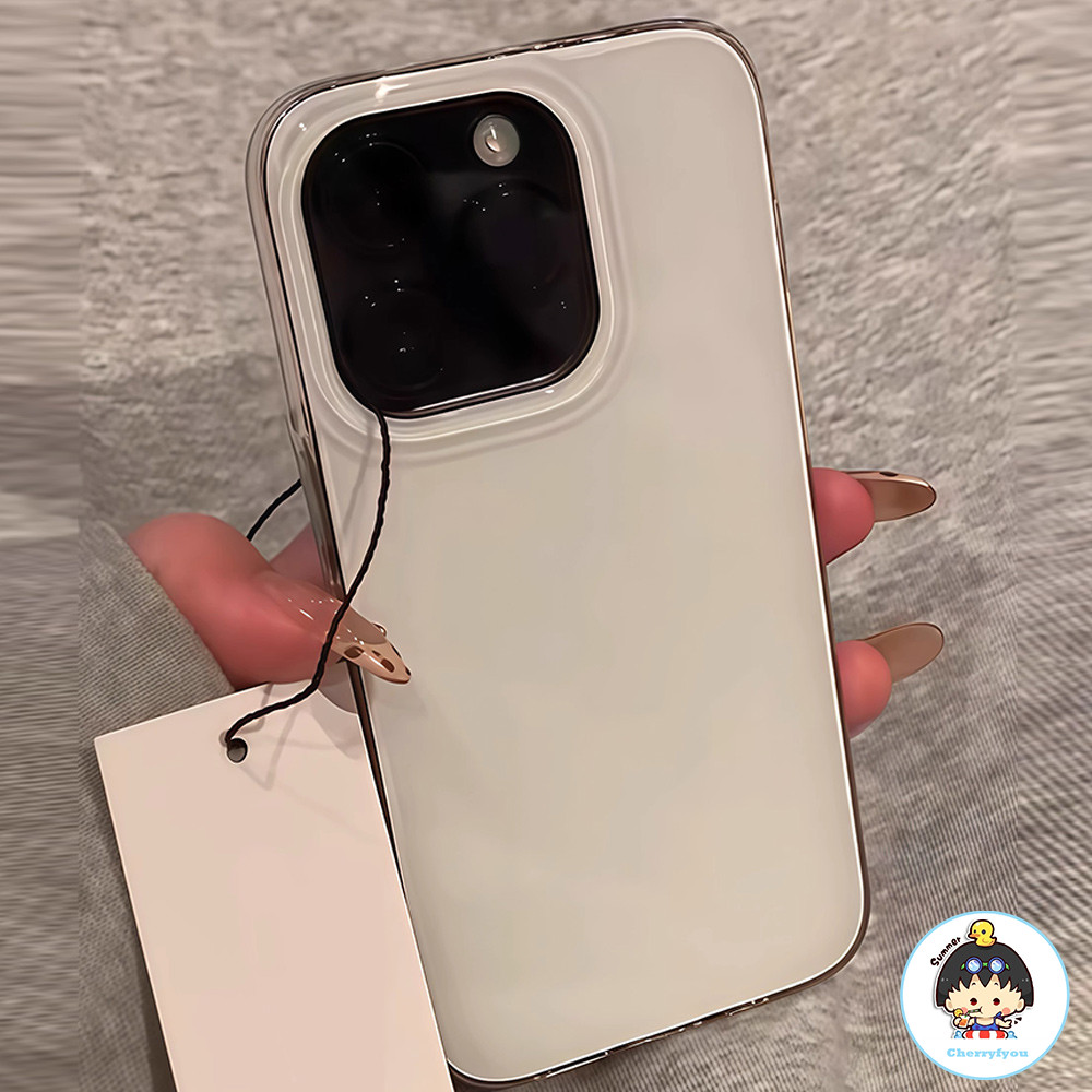 Simple สีทึบGlossyเคสโทรศัพท์สําหรับIPhone 16 15 14 Plus 13 12 11 Pro MaxสกปรกกันกระแทกHybrid Hardปกหลัง