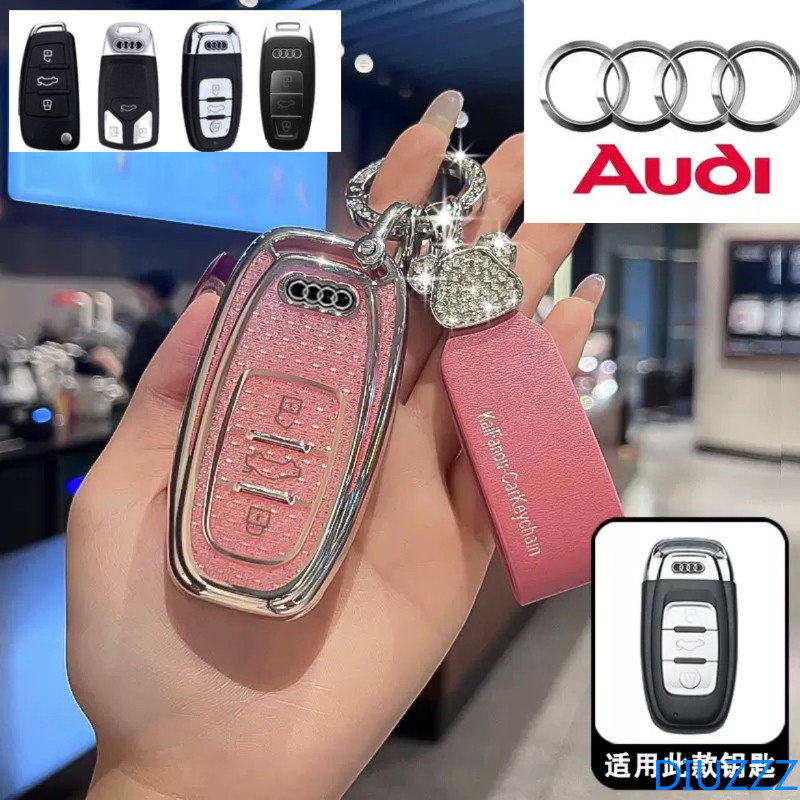 Fit สําหรับ Audi key แหวนฝาครอบหัวเข็มขัดกรณี Audi A1 A3 8P A4 B8 B9 A5 A6 C7 A7 A8 Q3 Q5 Q7 Q8 C8 D