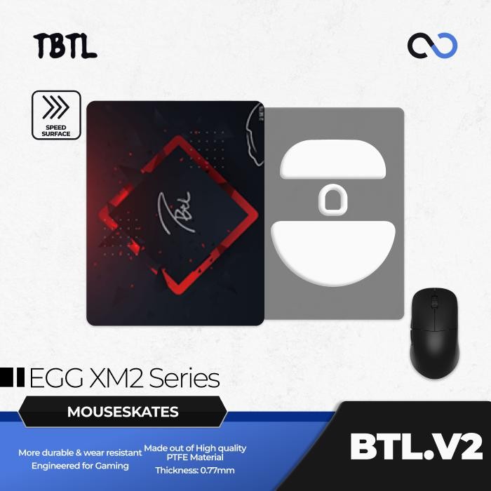 TBTL BTL V2 XM2 Series / XM2WE / XM2W4K Mouse Feet / Mouse Skate PTFE สําหรับแผ่นรองเมาส์ผ้า (ความเร