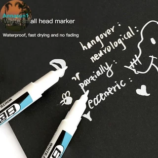 Annasun 0.7/1.0/2.5 มม.กันน้ําสีขาว Marker ปากกาสี Tread สิ่งแวดล้อมปากการถยางภาพวาด Grafti เครื่องเขียนโรงเรียนอุปกรณ์ TH