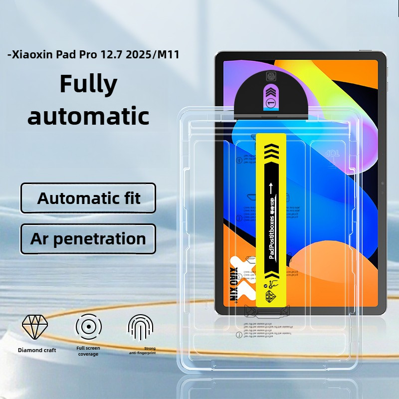 ใหม่ล่าสุด 2.5D กระจกนิรภัยสําหรับ Lenovo Idea Tab Pro กรณี 12.7 นิ้ว TB373FU โยคะ Tab Plus 12.7 Pro 12.7 P12 Xiaoxin Pad 2025 2024 11 M11 K11 Auto Alignment Kit กระจกนิรภัย