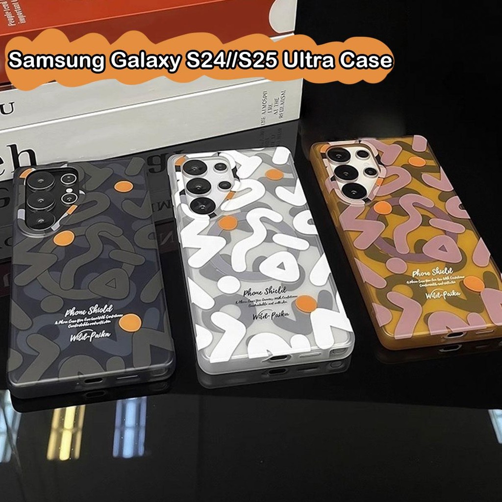 Creative Graffiti Imd วัสดุเลนส์ความสูงกรอบป้องกันแม่เหล็กสําหรับ Samsung Galaxy S24 S25 Ultra ปลอกล้อมรอบอย่างเต็มที่กันกระแทก Anti-fall ฝาครอบ