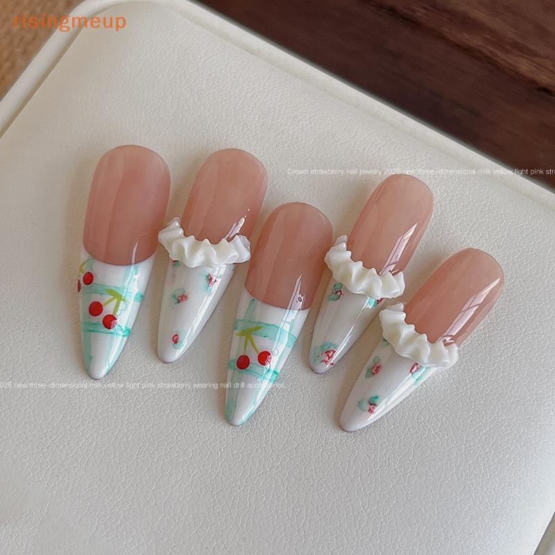 [risingmeup] 30 ชิ้น 3D ลูกไม้ฝรั่งเศสเล็บ Charms นุ่มประติมากรรมกระโปรง Hem เรซิ่นตกแต่งเล็บริบบิ้น Bowtie เครื่องประดับเล็บใหม่ - รูปที่ 2