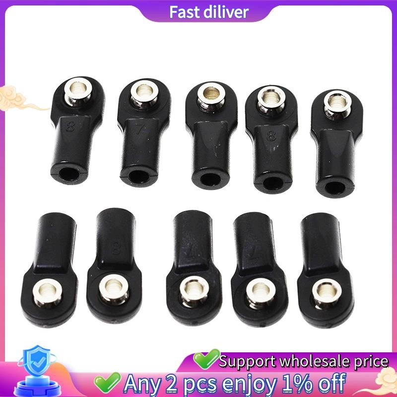 10 ชิ้นพลาสติก Rod End Link Link Link Link Linkage Balls Joint Head สําหรับ 1/10 RC รถ Crawler Axial