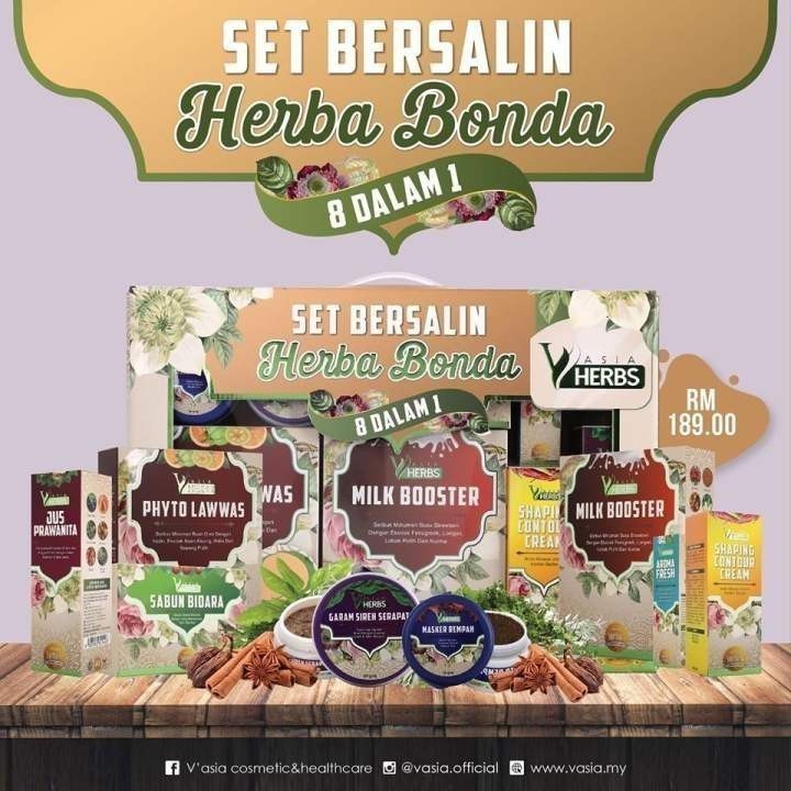 VASIA HERBS SET BERSALIN HERBA BONDA 8 IN 1