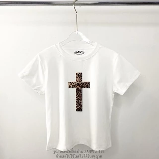 เสื้อครอปเข้ารูป ทรงสวย เก็บทรงดูผอมผ้ายูนิสกรีนลายเสือ LOVE KISS,I LOVE ME,Poolเสือ เนื้อนุ่ม ใส่สบาย ยืดได้เยอะ