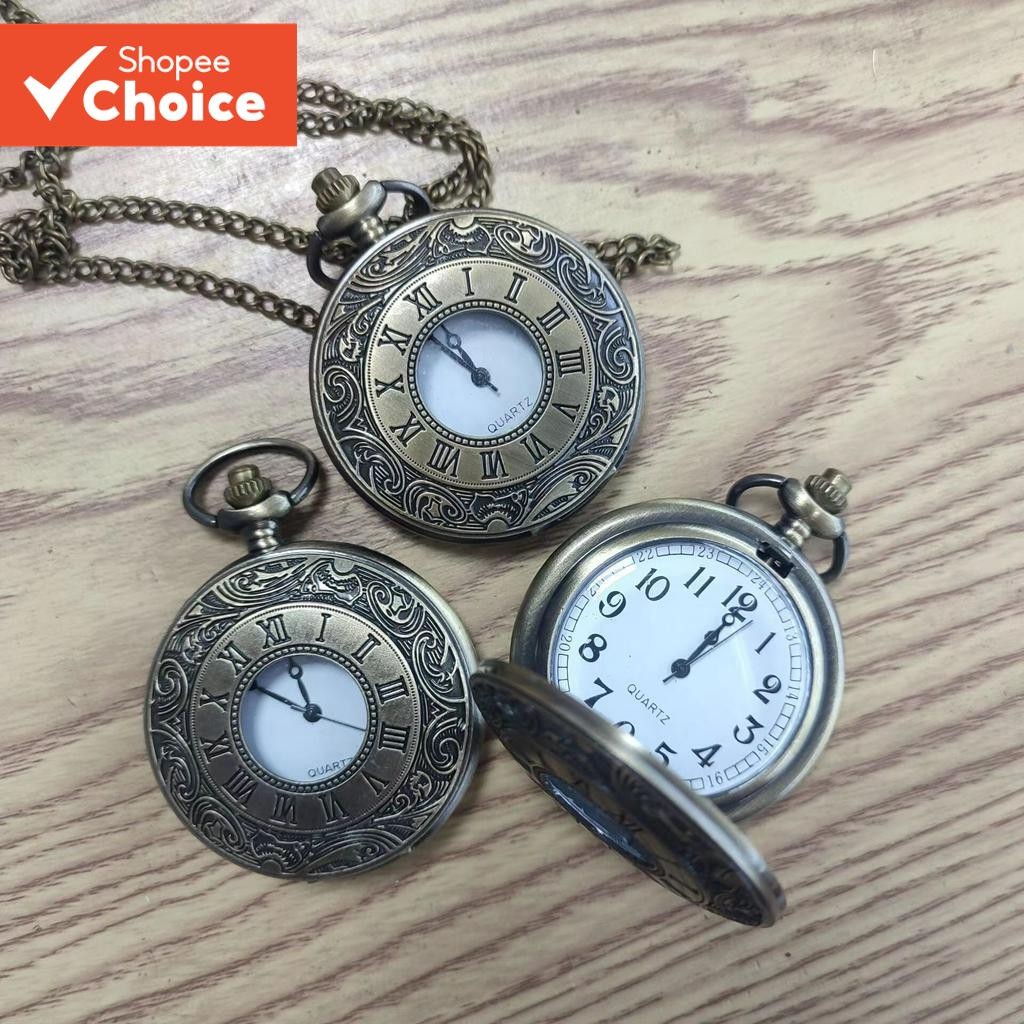 Vintage Roman Numbereral Double Scale Pocket Watch Timeless Elegance Unisex Collectible