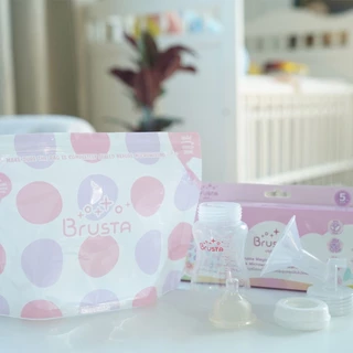 Brusta ถุงนึ่งฆ่าเชื้อขวดนมและอุปกรณ์ในไมโครเวฟ Re-Usable Microwave Steam Sterilizer Bags ใช้ซ้ำได้