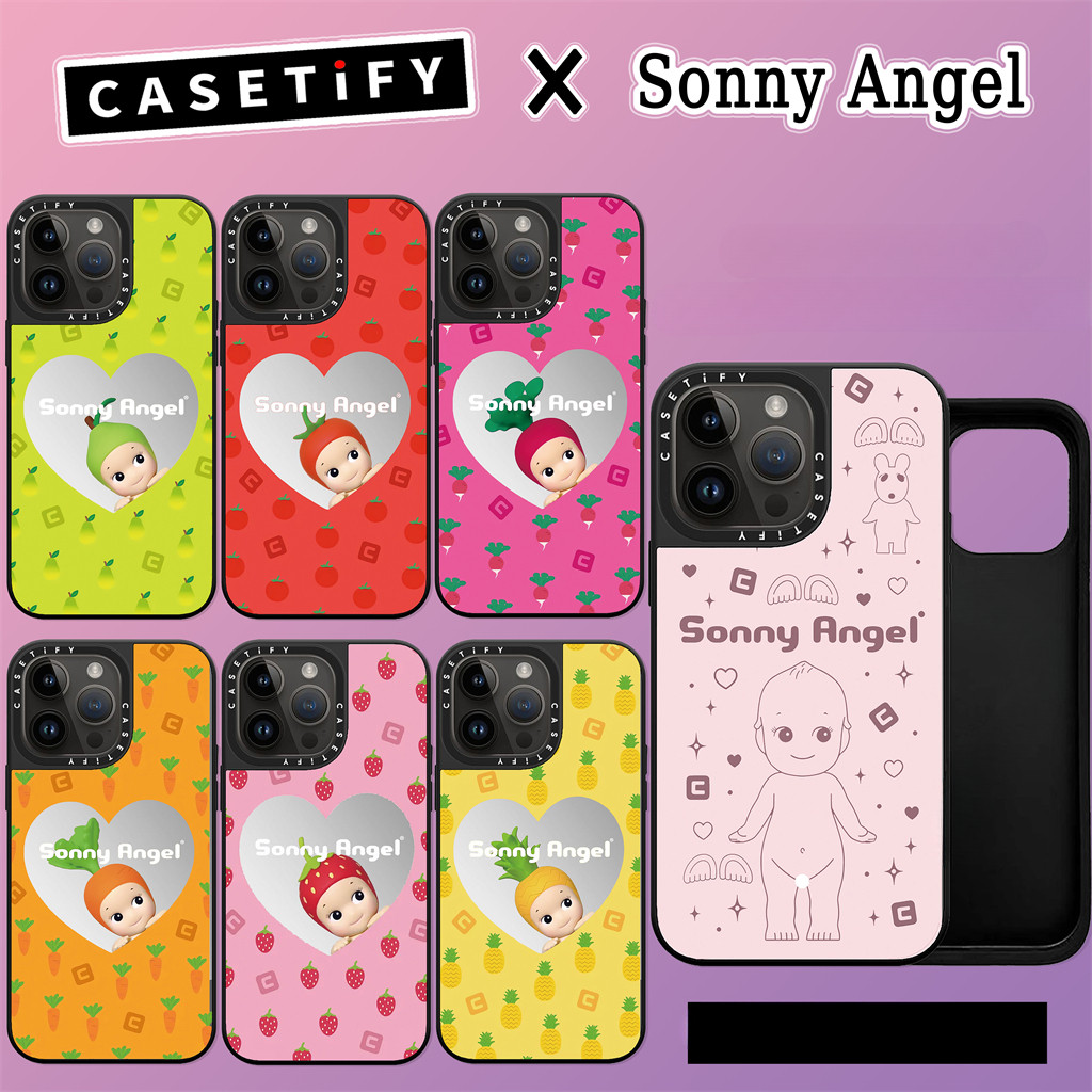 Sonny มุมสตรอเบอร์รี่ผักผลไม้ Casetify กระจกเคสโทรศัพท์เหมาะสําหรับใช้งานร่วมกับ IP15ProMax ใช้งานร่