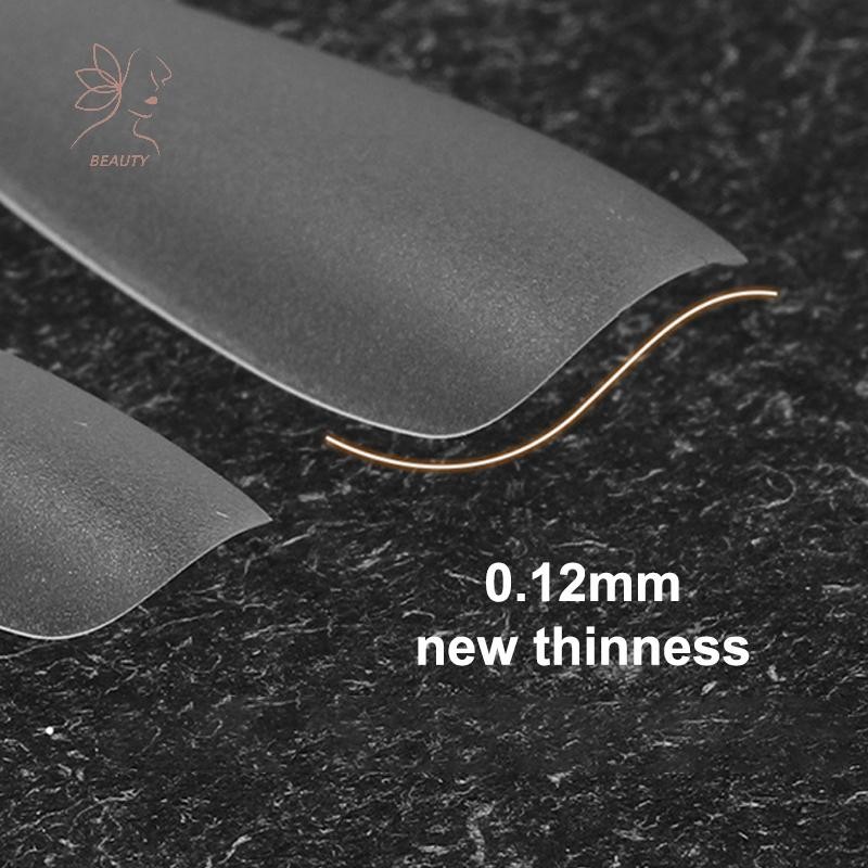 [maybeauty] 300 ชิ้น/ถุงเคล็ดลับเล็บปลอม Matte Coverage โปร่งใสเล็บปลอมเคล็ดลับเล็บเจล Extension Diy ฝึกเล็บเครื่องมือ {TH} - รูปที่ 7