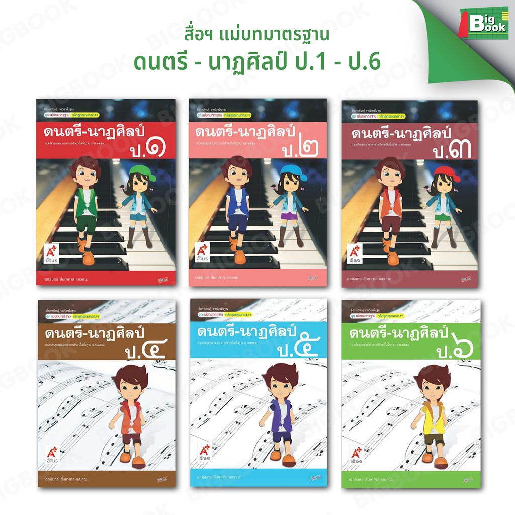 สื่อการเรียนรู้ รายวิชาพื้นฐาน (มมฐ)  ชุด ดนตรี-นาฏศิลป์ ป.1-ป.6 อักษรเจริญทัศน์