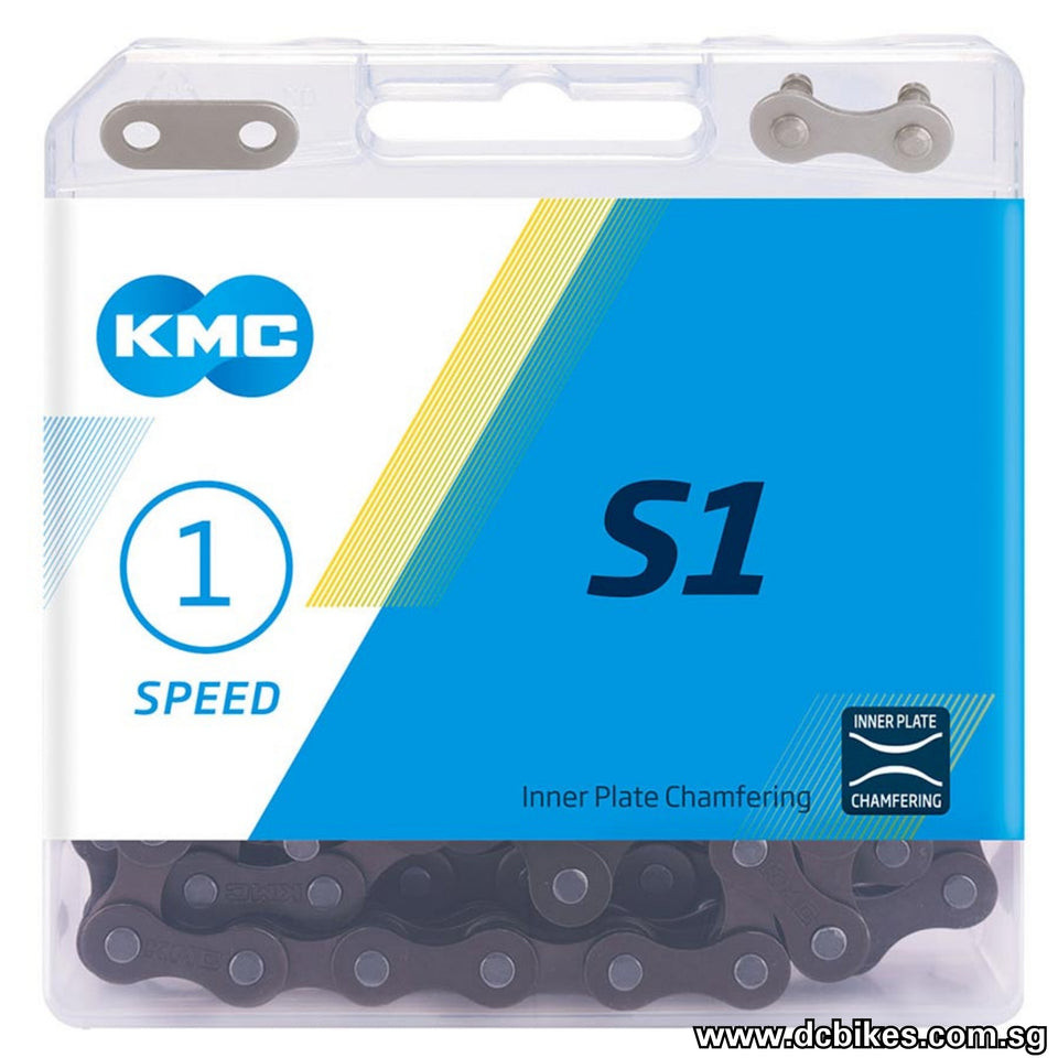 KMC S1 Single Speed Fixie Bmx City Bike โซ่สีน้ําตาล