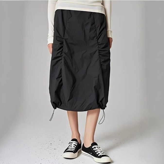 [SR-STUDIO] กระโปรงคาร์โก้แบบเกาหลี มีกระเป๋าซิป