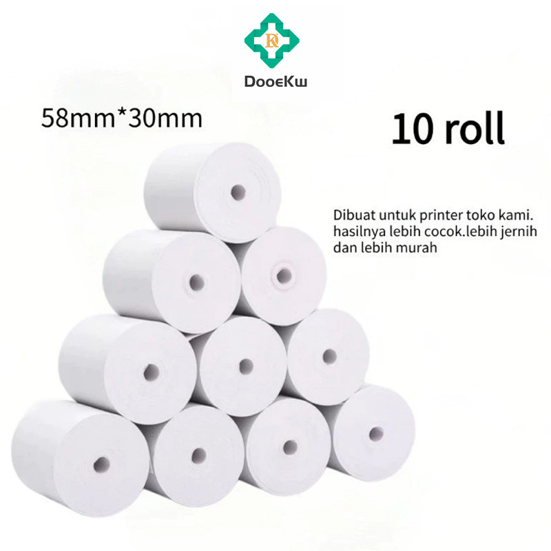 กระดาษความร้อน 57x30 57x30 สําหรับเครื่องพิมพ์มินิบลูทูธ สหราชอาณาจักร 58 57 ม้วนกระดาษไร้แกนความร้อ