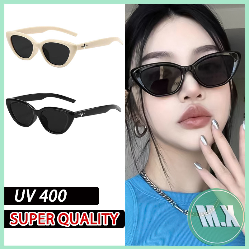 【สต็อก】แว่นกันแดด Cat Eye Hip Hop Retro Style แว่นกันแดดแฟชั่นแว่นตาผู้หญิง 2286