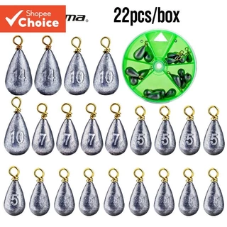 ชุดอ่างล้างจานตกปลา - 3.5-14g Bass และ Catfish Sinkers สําหรับน้ําจืดและน้ําเค็ม