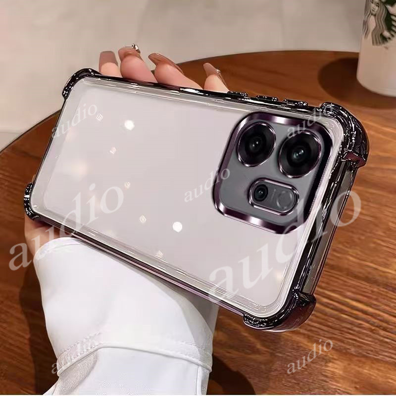 OPPO Reno15 F 5G OPPO Reno14 F 5G สี่มุมชุบ Anti Drop เคสโทรศัพท์โปร่งใสสําหรับ Oppo Reno14 Reno15 F Reno14F Reno15F 5G หรูหรากันกระแทกซิลิโคนนุ่มปกหลังสําหรับ OPPO Reno 14F 15F OppoReno14F OppoReno15F 5G - รูปที่ 2