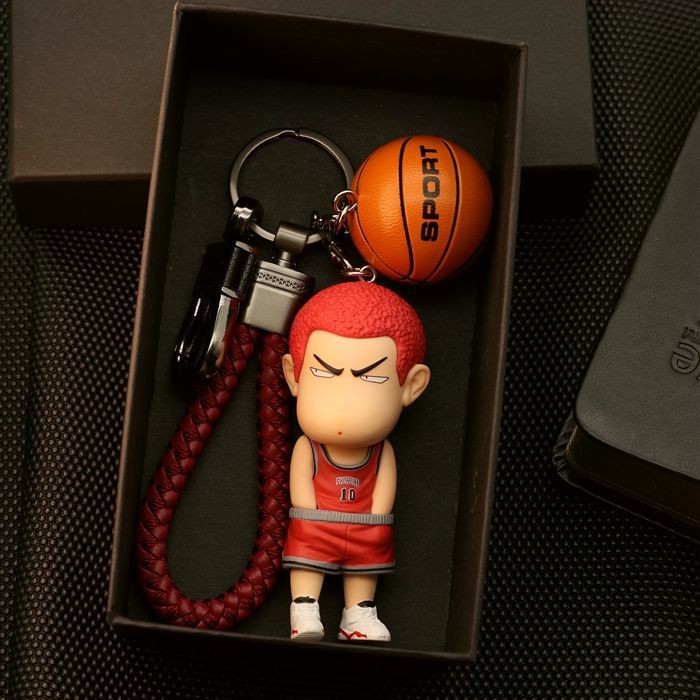 Slam Dunk พวงกุญแจจี้ Sakuragi ดอกไม้แผนที่ Kaede Rukawa Hand-Made เครื่องประดับกระเป๋านักเรียนเครื่องประดับผู้ชายผู้หญิงรถ
