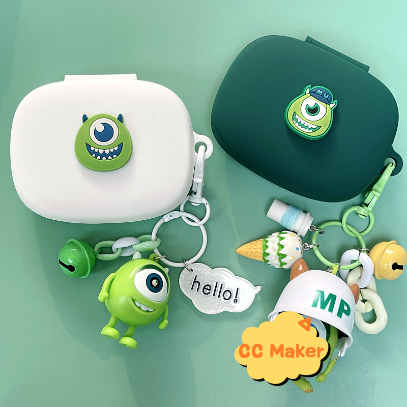 For EDIFIER Comfo Flex Case Cartoon Monster University Keychain Cute Pendant Creative Silicone Finge