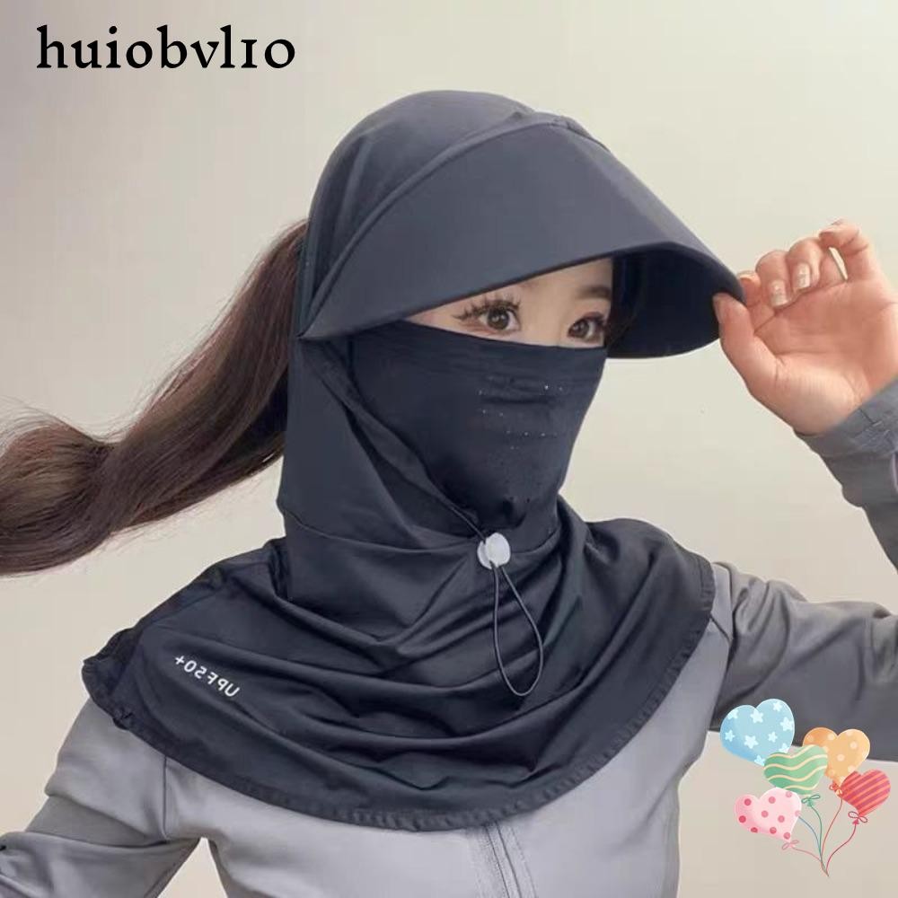 HUIOBVLTH Cap, with Shawl Breathable Visor Cap, Ice Silk Pullover Cap
