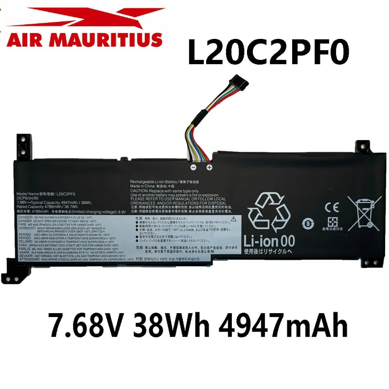 l20c2pf0 7.68โวลต์38WH 4947มิลลิแอมป์ชั่วโมงแบตเตอรี่แล็ปท็อปสำหรับ Lenovo V14 G2 ITL V15 V17 G2-ITL