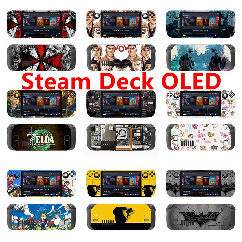 79 สีสติกเกอร์ผิวใช้งานร่วมกับ Steam Deck LCD/OLED คอนโซลไวนิล Decal ชุดห่อฟิล์มป้องกัน