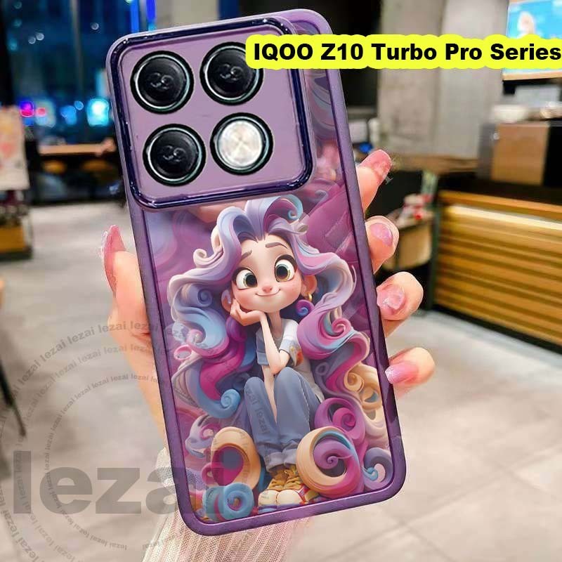 เคสIQOO Z10 Turbo pro Z10Turbopro iqooZ10 Turbo pro Z10Xเคส กรณีกล้อง Protector สาวหรูหราความงามกันก