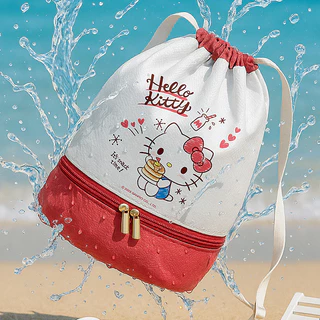 Sanrio พร้อมส่ง กระเป๋าว่ายน้ำเด็ก กระเป๋าใส่ชุดว่ายน้ำ กระเป๋าใส่ชุดว่ายน้ำเด็ก แยกส่วนเปียกและแห้ง กัน pvc