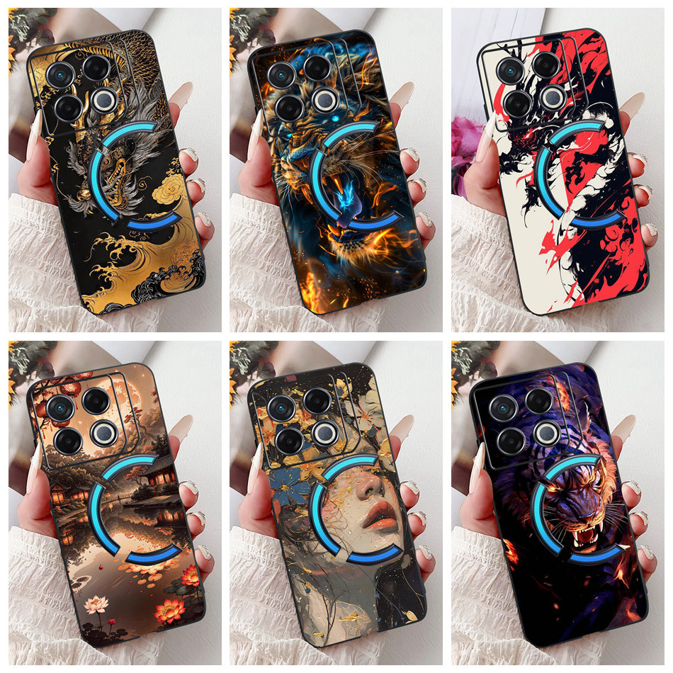 สําหรับ Infinix GT 20 Pro X6871 ใหม่ Cool Dragon ภาพวาดกรณี Infinix GT20 Pro 5G ซิลิโคนนุ่ม TPU เคสโทรศัพท์