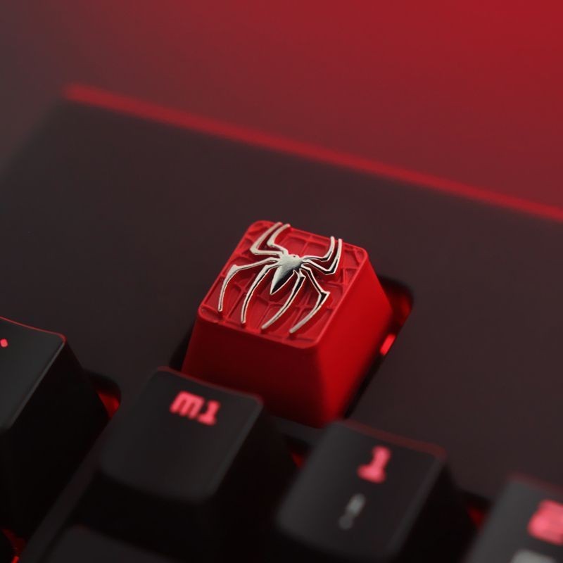 Marvel Keycap-Spider-Man Venom Alloy Keycap เหมาะสําหรับ Cross MX Axis สีเรียบสัมผัสสบาย