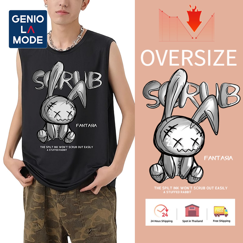 【ไซส์พิเศษ 45kg-125kg】GENIO LAMODE เสื้อกล้ามชาย เนื้อผ้าเย็น แห้งเร็ว ไม่อับชื้น S-5XL