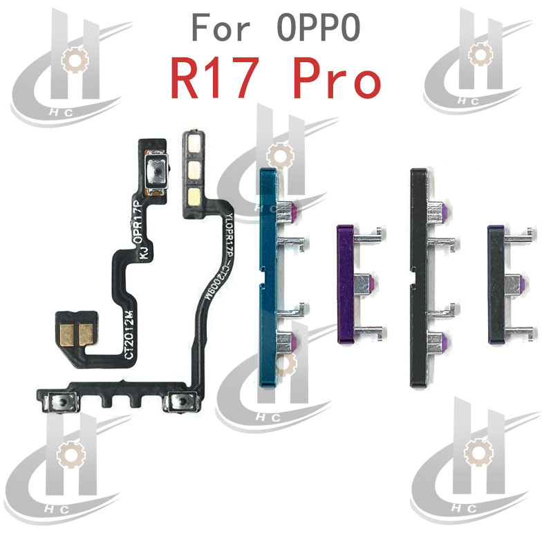 สําหรับ OPPO R17 Pro Power volume ปุ่มด้านข้าง Flex Cable Keys ปุ่มปิดปุ่มปรับระดับเสียงขึ้นและลงด้านข้างอะไหล่ทดแทน