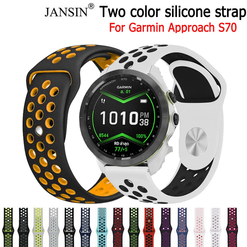 นาฬิกา สําหรับ Garmin Approach S70 47mm ซิลิโคนสายนาฬิกา Glo Smartwatch สายรัดข้อมือซิลิโคน สําหรับ 