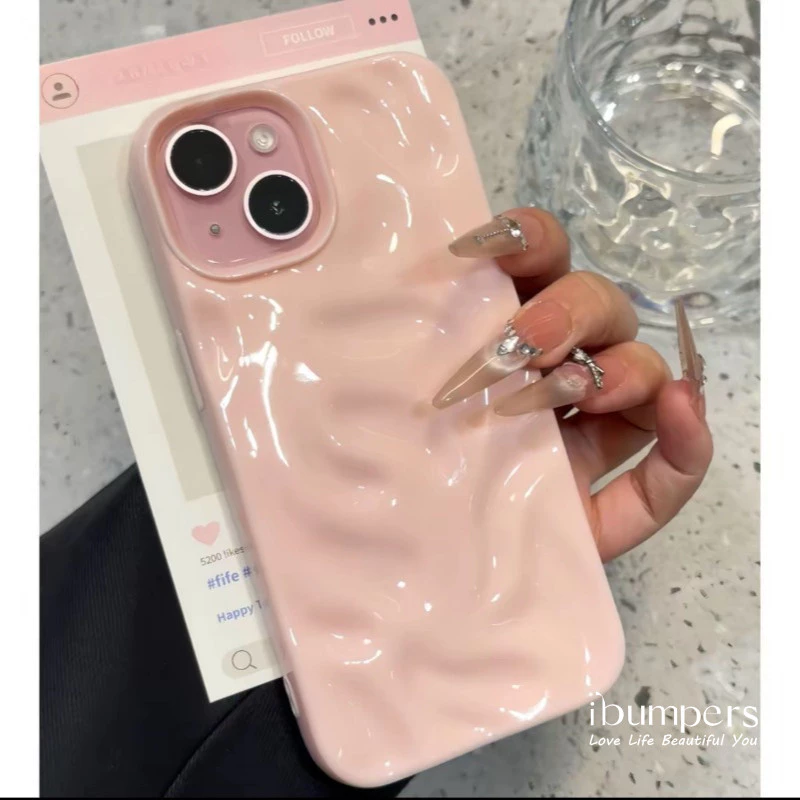 ibumpers เคสไอโฟน เกาหลี Simple Meteorite รูปแบบกรณีสี Candy สําหรับ iPhone 11 12 13 14 15 16 Pro Max ใหม่ปกหลังซิลิโคนอ่อนนุ่มกันกระแทก thumbnail 6