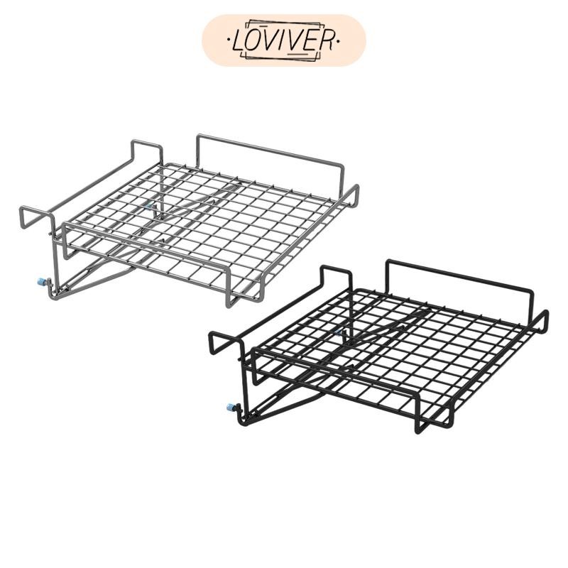 LOVIVER พับตู้ประตูออแกไนเซอร์แขวนชั้นเก็บอเนกประสงค์หนักเคาน์เตอร์ครัวสําหรับบ้าน รถบ้าน ห้องน้ํา