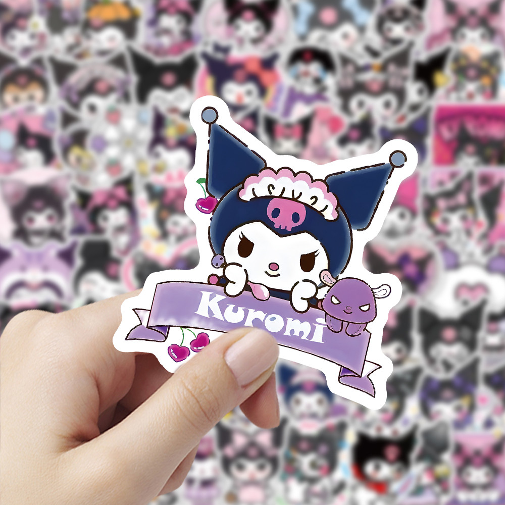 สติกเกอร์ซานริโอ100แผ่นพร้อมกล่องสติกเกอร์พีวีซีน่ารักกันน้ําตกแต่งสติกเกอร์ไดคัท,ทําด้วยมือทําเองคนรัก/เหมาะสําหรับแท็บเล็ต,โทรศัพท์มือถือ,กระ - รูปที่ 3