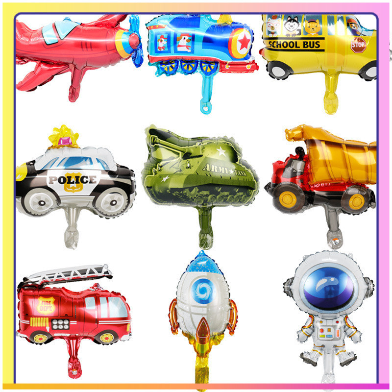 บอลลูนรถวิศวกรรมบอลลูนรถไฟบอลลูนเครื่องบินบอลลูนรูปทรงเด็กชายวันเกิด t8lw