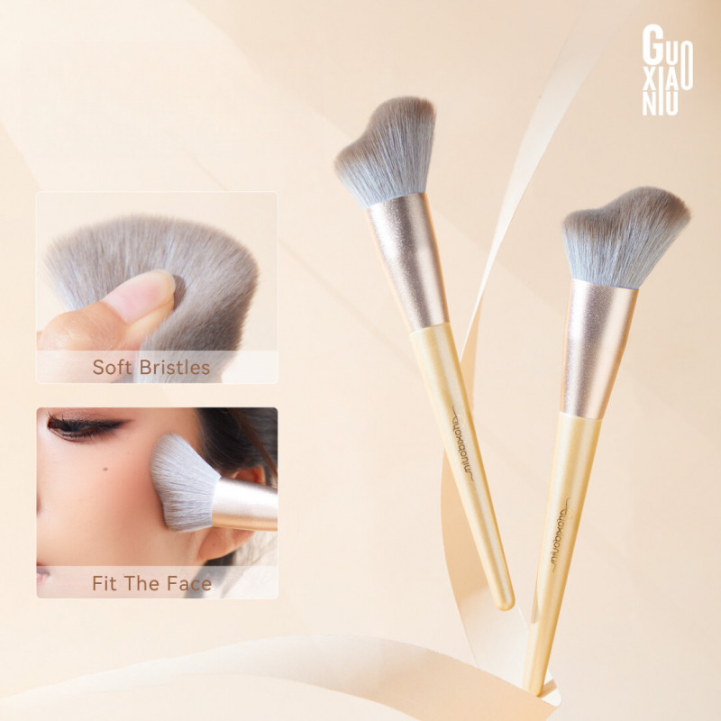 GUOXIAONIU แปรงคอนทัวร์ ทรงหยักศก เหมาะกับคอนทัวร์ใบหน้าและขอบใบหน้ามุมแปรงแต่งหน้า