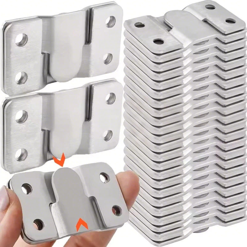 1/3/5 คู่ Heavy Duty Photo Frame Hooks - สแตนเลส Z-Clips เชื่อมต่อกันเฟอร์นิเจอร์