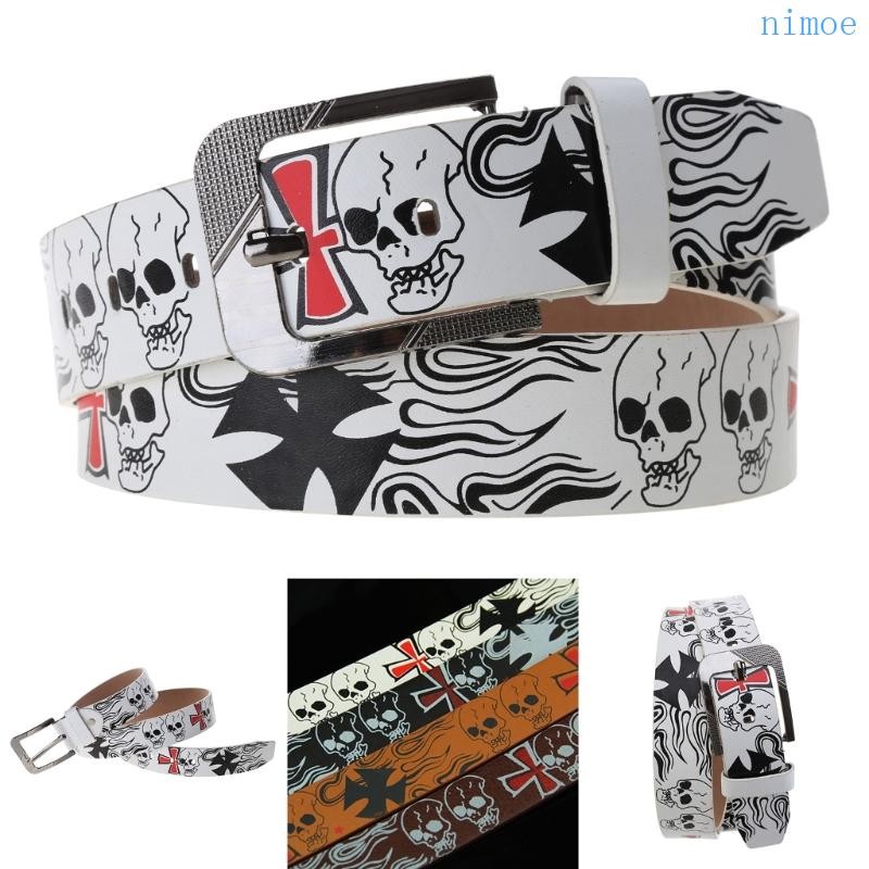 Nio Pin Buckle Belt Aesthetic Men Punk Belt วัยรุ่นกางเกงยีนส์เข็มขัดเสื้อผ้าอุปกรณ์เสริม
