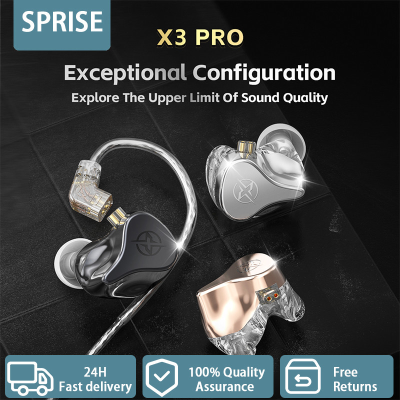 SPRISE X3pro Pluggable หูฟังแบบมีสายสําหรับเล่นเกมพร้อมไมโครโฟนเสียงรบกวน Cancel HiFi PC ชุดหูฟัง Earpiece 3.5 มม./TypeC