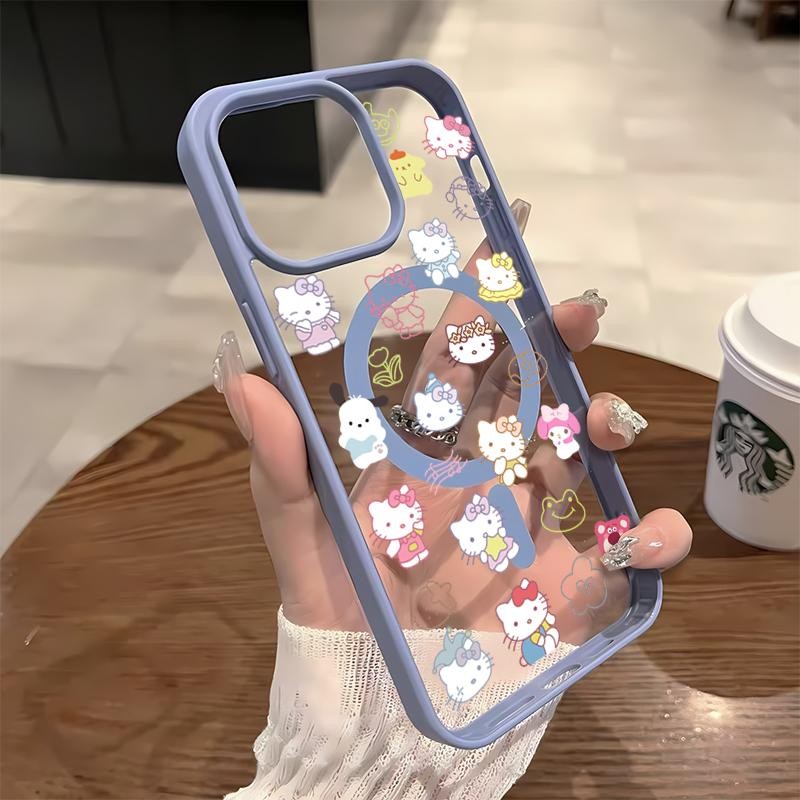 สําหรับ Iphone 11Pro 13Pro 手机壳 11 12 13 14 15 16PRO MAX 11 12 13 14 15 16Plus น่ารัก Hello Kitty การ