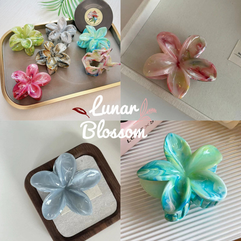 Lunar Blossom🌸Sweet🌸กิ๊บวินเทจกิ๊บดอกไม้สไตล์โดปามีน สีสันสดใส ใส่อเที่ยวทะเล พร้อมส พร้อมส่งจากไทย