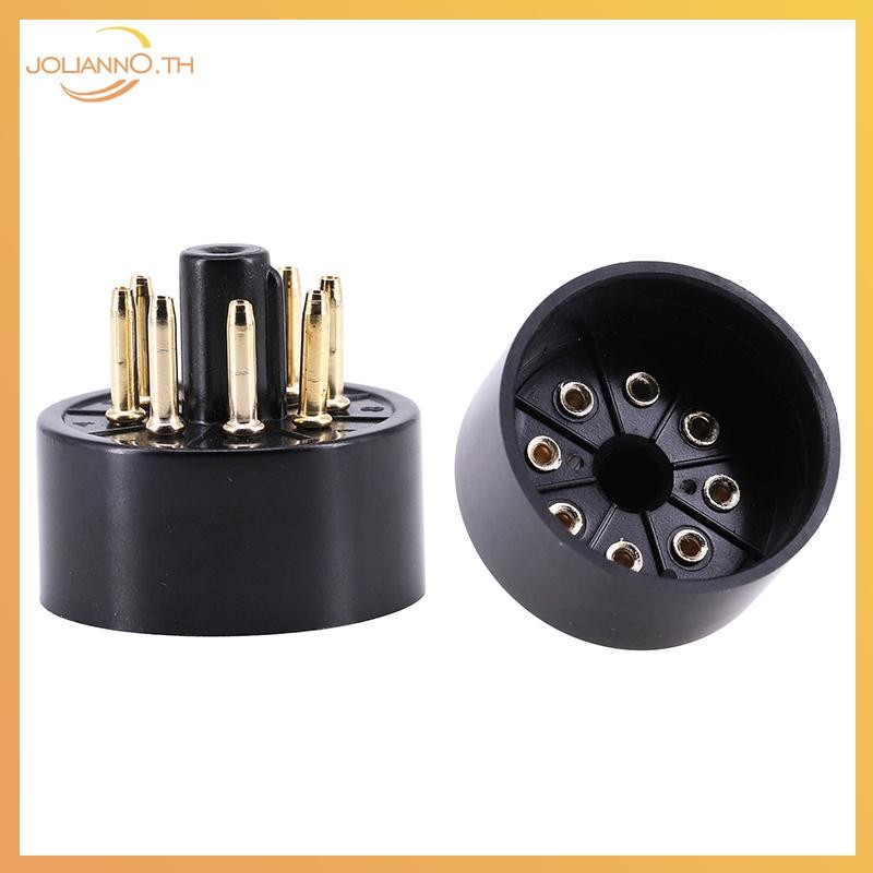 Joliann0 1 PCS 8Pins Bakelite Tube Socket S8AES Bakelite Tube Base สําหรับ EL34C EL34 สูญญากาศหลอดเค