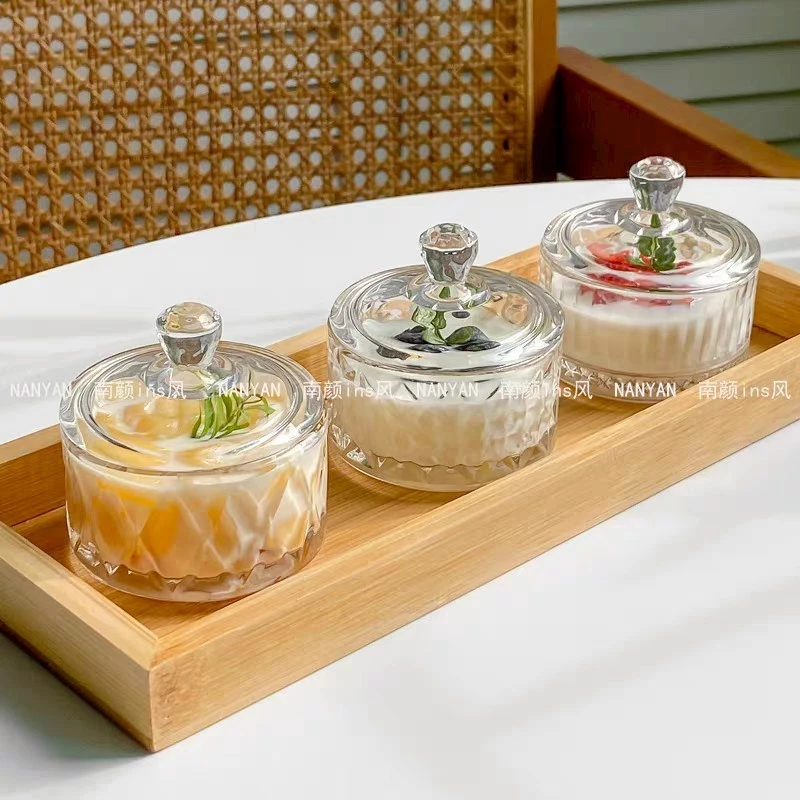 *พร้อมส่ง โหลแก้วใส ตลับมีฝา ใส่กระเทียม ของอเนกประสงค์ได้